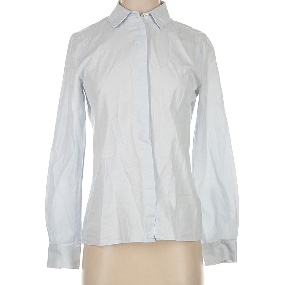 Elegant Light Blue Women's Button-Down Shirt